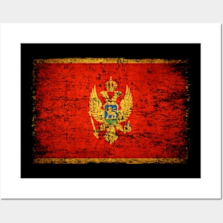 Montenegro Flag Women Men Children Montenegro Vintage Posters and Art